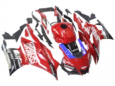 Rot Blau Schwarz Lenovo Valsir 2022-2024 Yamaha YZF R3/R25 Motorrad Verkleidung