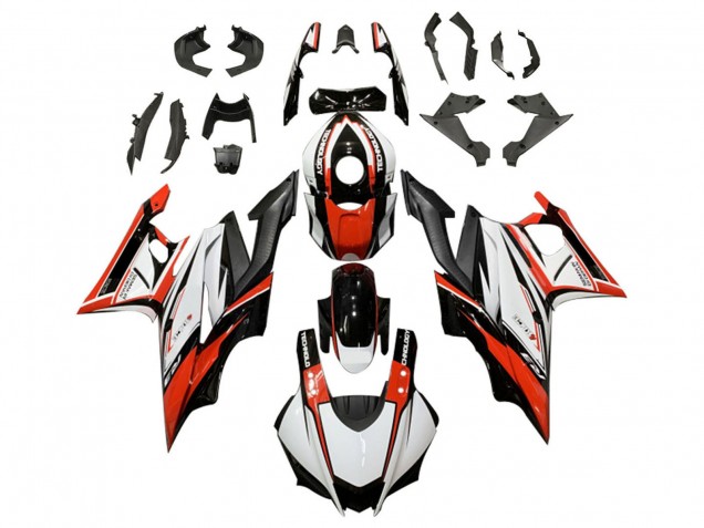 Weiß Rot Schwarz 2022-2024 Yamaha YZF R3/R25 Motorrad Verkleidung Kit