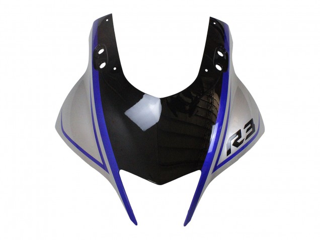 Silber Blau Glänzendes Schwarz 2022-2024 Yamaha YZF R3/R25 Motorrad Verkleidung