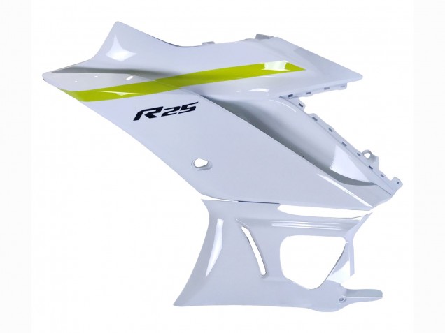 Weiß Gelb Schwarz 2022-2024 Yamaha YZF R3/R25 Motorrad Verkleidung
