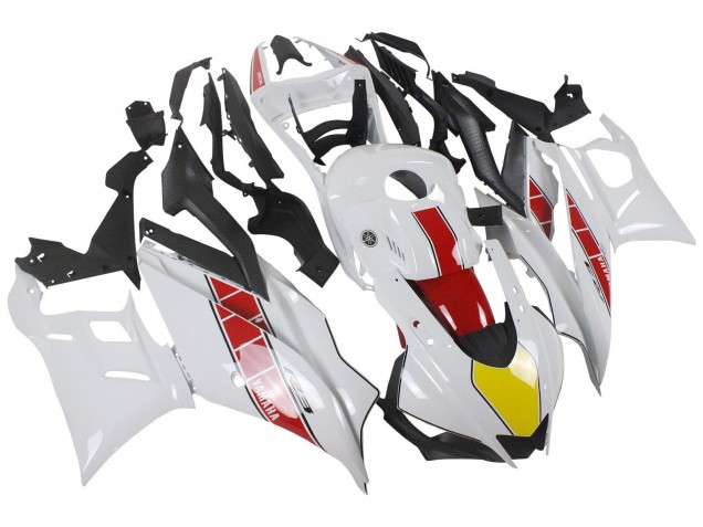 Weiß Rot Gelb Schwarz 2022-2024 Yamaha YZF R3/R25 Motorrad Verkleidung