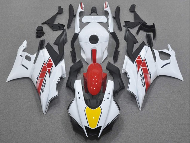 Weiß Rot Gelb Schwarz 2022-2024 Yamaha YZF R3/R25 Motorrad Verkleidung