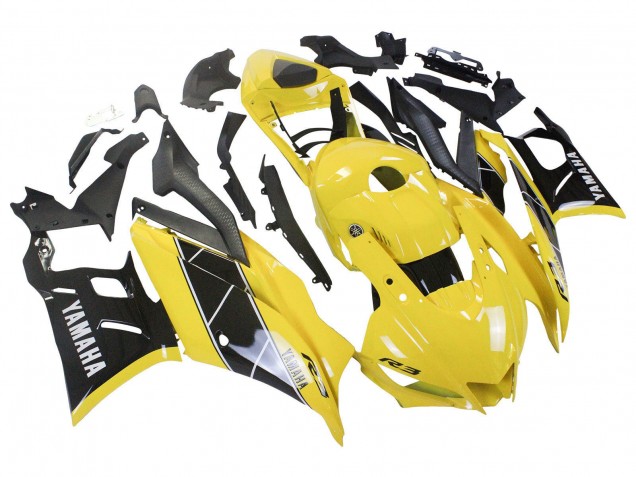 Gelb Schwarz 2022-2024 Yamaha YZF R3/R25 Motorrad Verkleidung