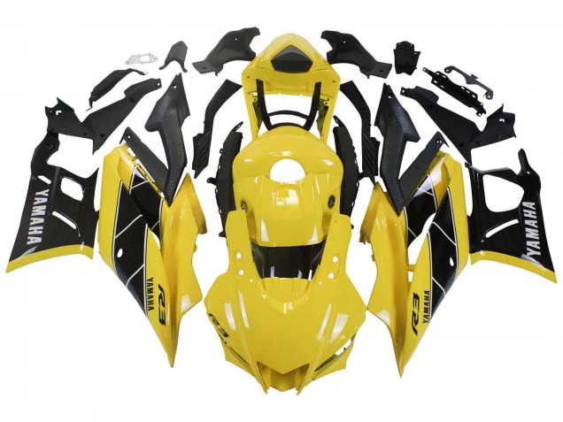 Gelb Schwarz 2022-2024 Yamaha YZF R3/R25 Motorrad Verkleidung
