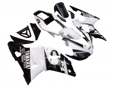 Weiß Glänzendes Schwarz 1998-1999 Yamaha YZF 1000 R1 Motorrad Verkleidung