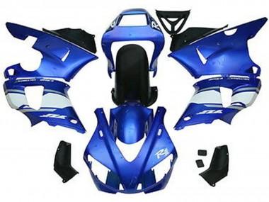 Blau Weiß Glänzendes Schwarz 1998-1999 Yamaha YZF 1000 R1 Motorrad Verkleidung