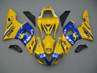 Weiß Gelb Blau Motul Kamel 2000-2001 Yamaha YZF 1000 R1 Motorrad Verkleidung