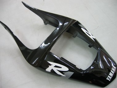 Glänzendes Schwarz Weiß Aufkleber 2000-2001 Yamaha YZF 1000 R1 Motorrad Verkleidung