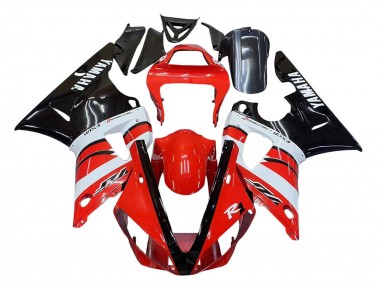 Rot Weiß Glänzendes Schwarz 2000-2001 Yamaha YZF 1000 R1 Motorrad Verkleidung