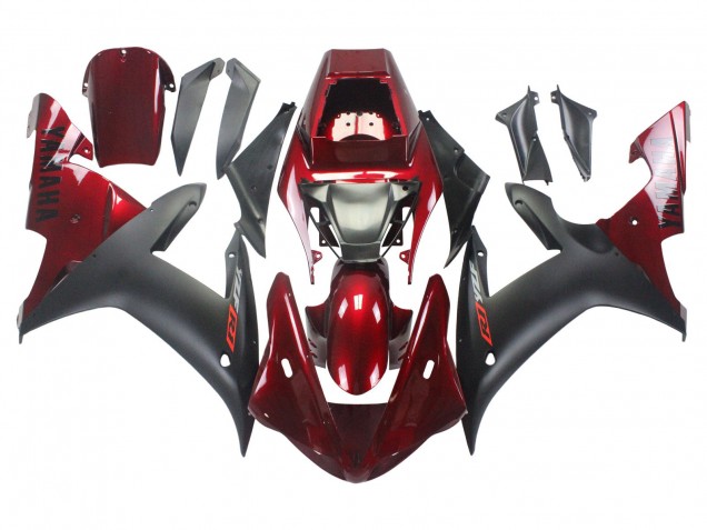 Rot Matt Schwarz 2002-2003 Yamaha YZF 1000 R1 Motorrad Verkleidung Kit