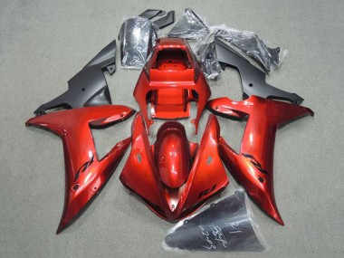 Rot Matt Schwarz 2002-2003 Yamaha YZF 1000 R1 Motorrad Verkleidung