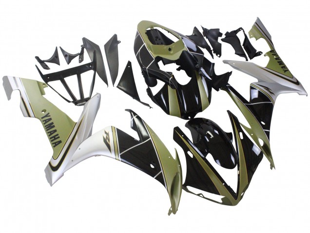 HellGold Weiß Glänzendes Schwarz 2004-2006 Yamaha YZF 1000 R1 Motorrad Verkleidung