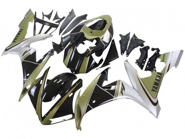 HellGold Weiß Glänzendes Schwarz 2004-2006 Yamaha YZF 1000 R1 Motorrad Verkleidung