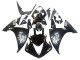 Glänzendes Schwarz Weiß Aufkleber 2009-2011 Yamaha YZF 1000 R1 Motorrad Verkleidung