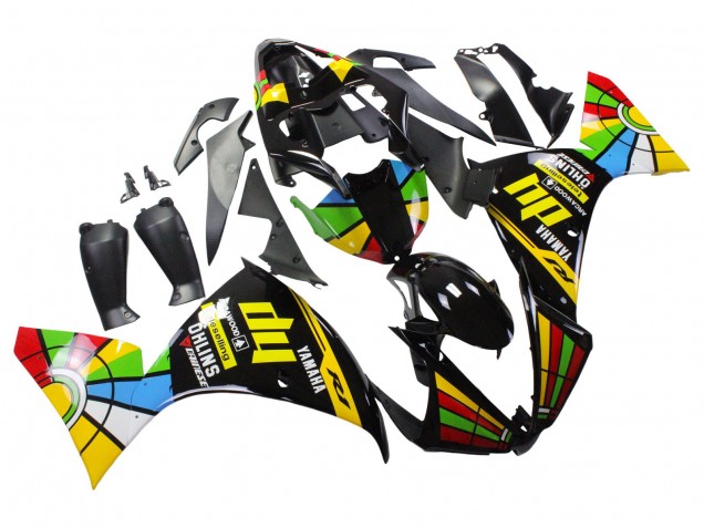 Glänzendes Schwarz Gelb Grün Blau Rot Farbrad 2012-2014 Yamaha YZF 1000 R1 Motorrad Verkleidung