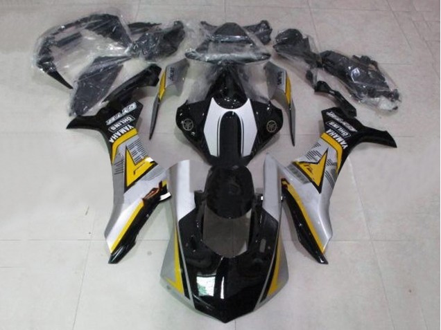 Glänzendes Schwarz Weiß Silber Gelb 2012-2014 Yamaha YZF 1000 R1 Motorrad Verkleidung