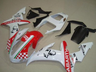 Weiß Rot Grün Abarth Motul Michelin 2002-2003 Yamaha YZF R1 Motorrad Verkleidung