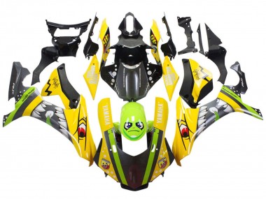 Gelb Grün Hai 2015-2019 Yamaha YZF 1000 R1 Motorrad Verkleidung