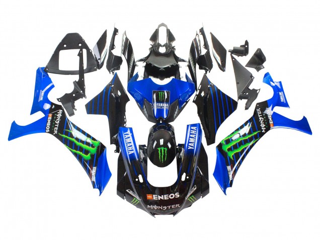 Blau Schwarz Grün Schwarz ENEOS Monster 2020-2025 Yamaha YZF 1000 R1 Motorrad Verkleidung