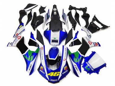 Weiß Blau Grün Schwarz MoviStar ENEOS Semakin Didepan 46 2020-2025 Yamaha YZF 1000 R1 Motorrad Verkleidung