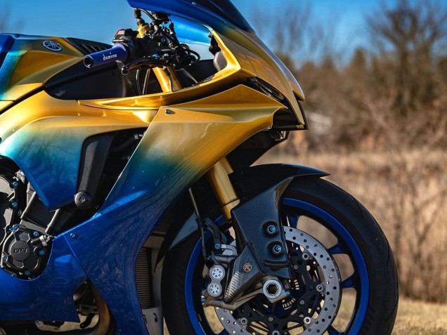 Blau Gold 2020-2025 Yamaha YZF 1000 R1 Motorrad Verkleidung