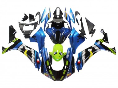 Blau Grün Schwarz Hai 2020-2025 Yamaha YZF 1000 R1 Motorrad Verkleidung
