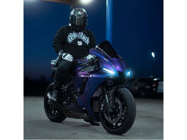 Gradient Blau Lila 2020-2025 Yamaha YZF 1000 R1 Motorrad Verkleidung