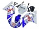 Weiß Blau Rot Fiat 99 1998-2002 Yamaha YZF 600 R6 Motorrad Verkleidung