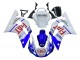 Weiß Blau Rot Fiat 99 1998-2002 Yamaha YZF 600 R6 Motorrad Verkleidung
