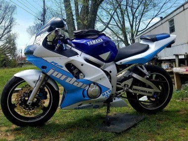 Weiß Blau Jordan 1998-2002 Yamaha YZF 600 R6 Motorrad Verkleidung