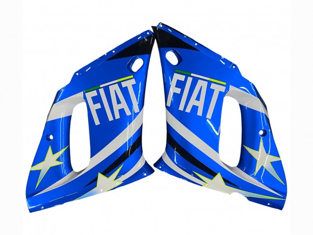Weiß Blau Neon Gelb Fiat Motul Michelin 1998-2002 Yamaha YZF 600 R6 Motorrad Verkleidung
