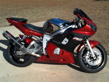 Orange Matt Schwarz 1998-2002 Yamaha YZF 600 R6 Motorrad Verkleidung