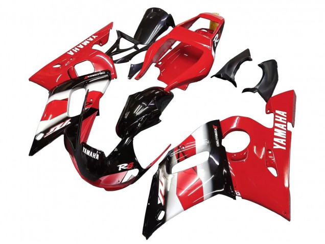 Rot Weiß Glänzendes Schwarz 1998-2002 Yamaha YZF 600 R6 Motorrad Verkleidung
