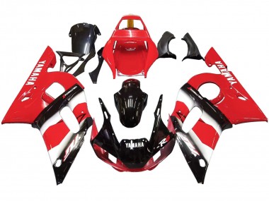 Rot Weiß Glänzendes Schwarz 1998-2002 Yamaha YZF 600 R6 Motorrad Verkleidung