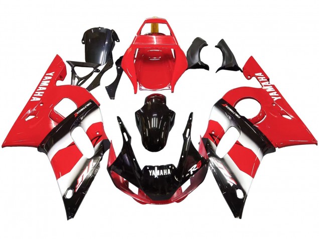 Rot Weiß Glänzendes Schwarz 1998-2002 Yamaha YZF 600 R6 Motorrad Verkleidung
