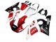 Weiß Rot Glänzendes Schwarz 1998-2002 Yamaha YZF 600 R6 Motorrad Verkleidung