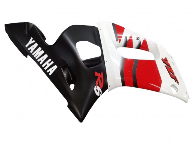 Weiß Rot Glänzendes Schwarz 1998-2002 Yamaha YZF 600 R6 Motorrad Verkleidung