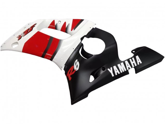 Weiß Rot Glänzendes Schwarz 1998-2002 Yamaha YZF 600 R6 Motorrad Verkleidung