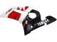 Weiß Rot Glänzendes Schwarz 1998-2002 Yamaha YZF 600 R6 Motorrad Verkleidung