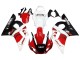 Weiß Rot Glänzendes Schwarz 1998-2002 Yamaha YZF 600 R6 Motorrad Verkleidung