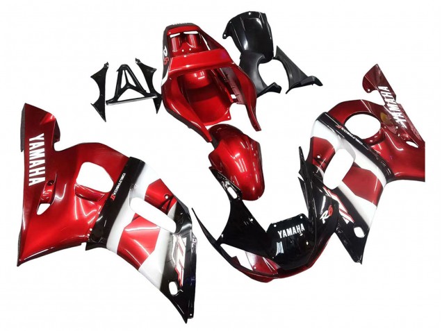 Rot Weiß Glänzendes Schwarz 1998-2002 Yamaha YZF 600 R6 Motorrad Verkleidung