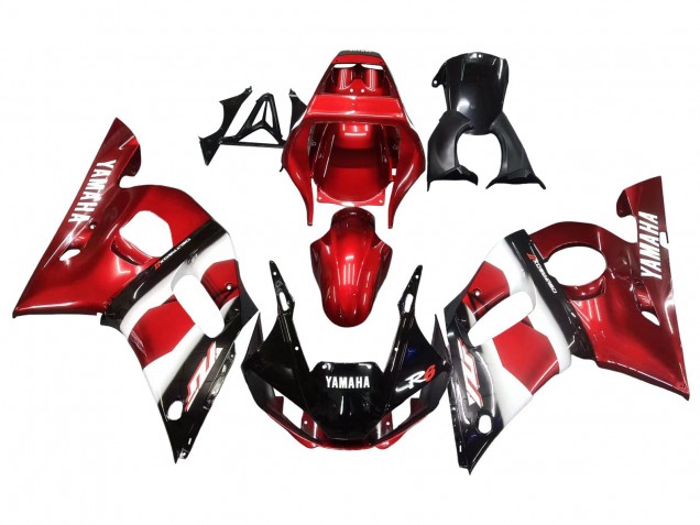 Rot Weiß Glänzendes Schwarz 1998-2002 Yamaha YZF 600 R6 Motorrad Verkleidung