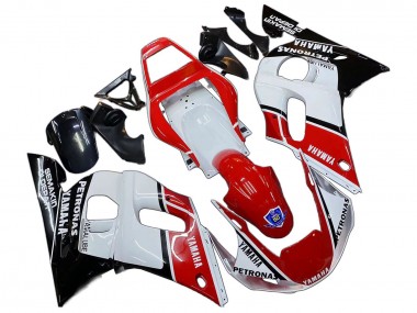Weiß Rot Schwarz Petronas Yamalube 50th 1998-2002 Yamaha YZF 600 R6 Motorrad Verkleidung