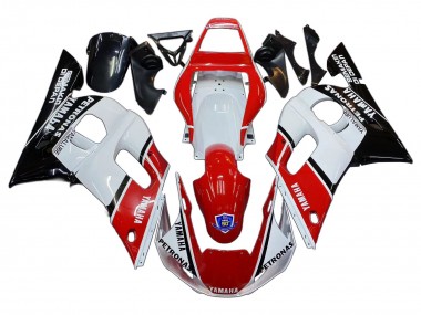 Weiß Rot Schwarz Petronas Yamalube 50th 1998-2002 Yamaha YZF 600 R6 Motorrad Verkleidung