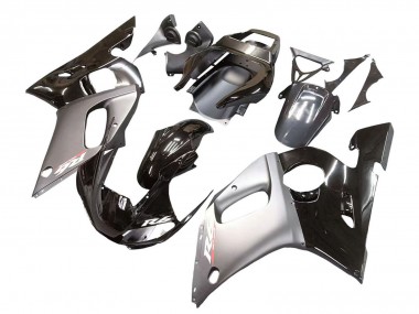 Silber Glänzendes Schwarz 1998-2002 Yamaha YZF 600 R6 Motorrad Verkleidung