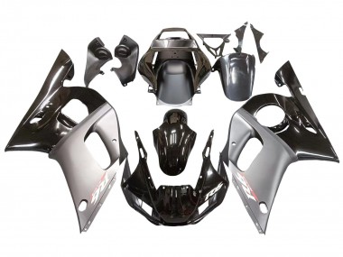Silber Glänzendes Schwarz 1998-2002 Yamaha YZF 600 R6 Motorrad Verkleidung