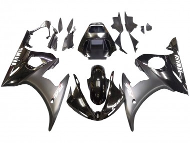 Glänzendes Schwarz Matt Schwarz Weiß Aufkleber 2003-2004 Yamaha YZF R6 Motorrad Verkleidung