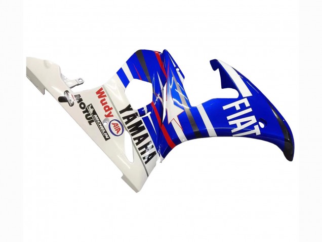 Weiß Blau Fiat Motul Kastinee 2003-2004 Yamaha YZF R6 Motorrad Verkleidung