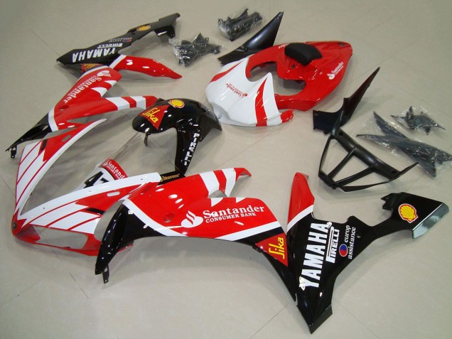 Rot Weiß Schwarz Santunder 2004-2006 Yamaha YZF R1 Motorrad Verkleidung