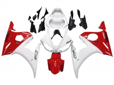 Weiß Rot 2003-2004 Yamaha YZF R6 Motorrad Verkleidung